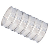 6 PCS Crumpet Rings Double Volume Easy Demoulding DIY Stainless Steel English Muffin Rings for Home Food Making Tool10cm / 3.9in - Extra Image
