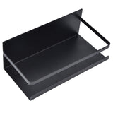 Kitchen Rack Space Saving Spice Shelf Organizer Magnetic Single Tier Iron for StorageBlack - Front View