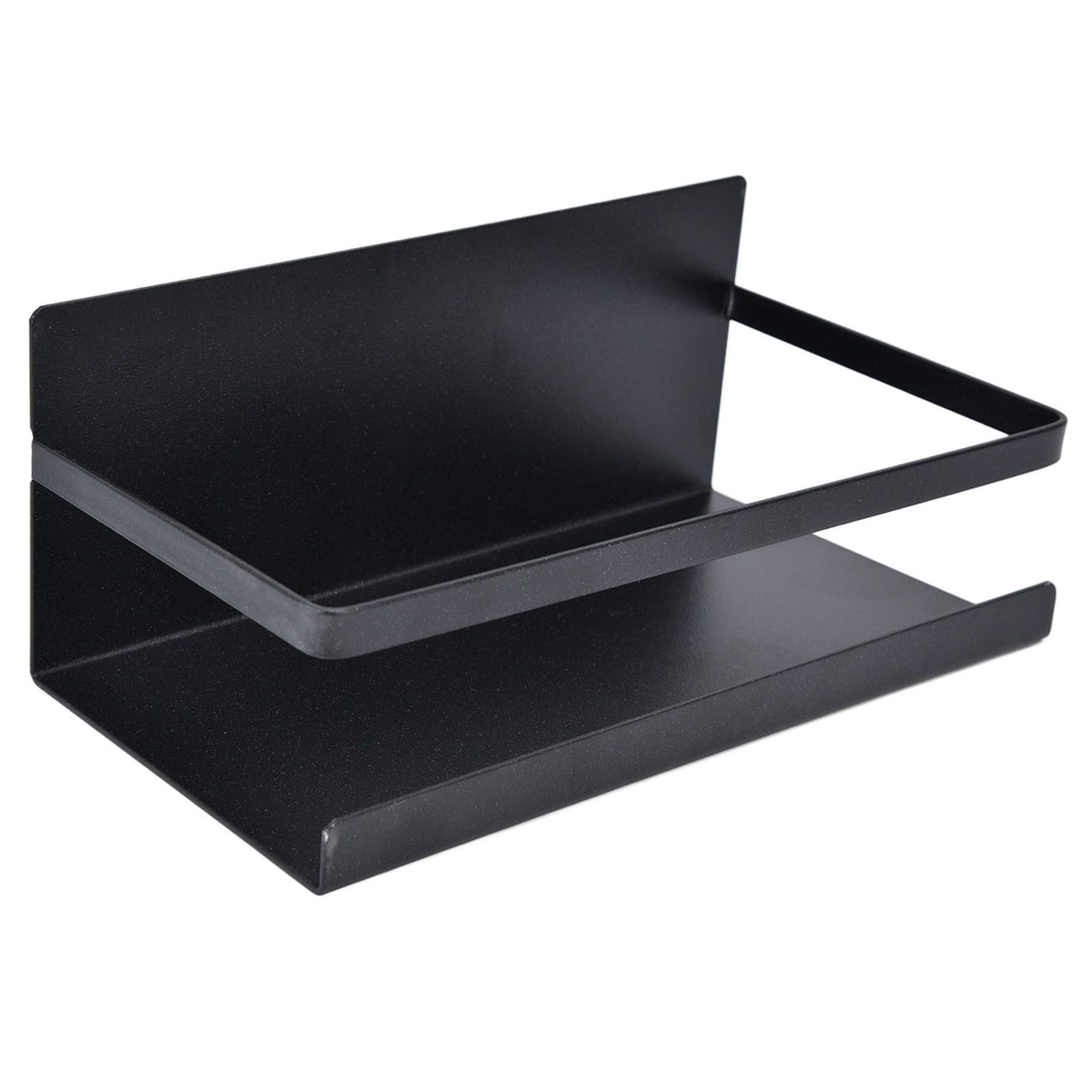 Kitchen Rack Space Saving Spice Shelf Organizer Magnetic Single Tier Iron for StorageBlack