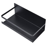 Kitchen Rack Space Saving Spice Shelf Organizer Magnetic Single Tier Iron for StorageBlack - 45-Degree Angle