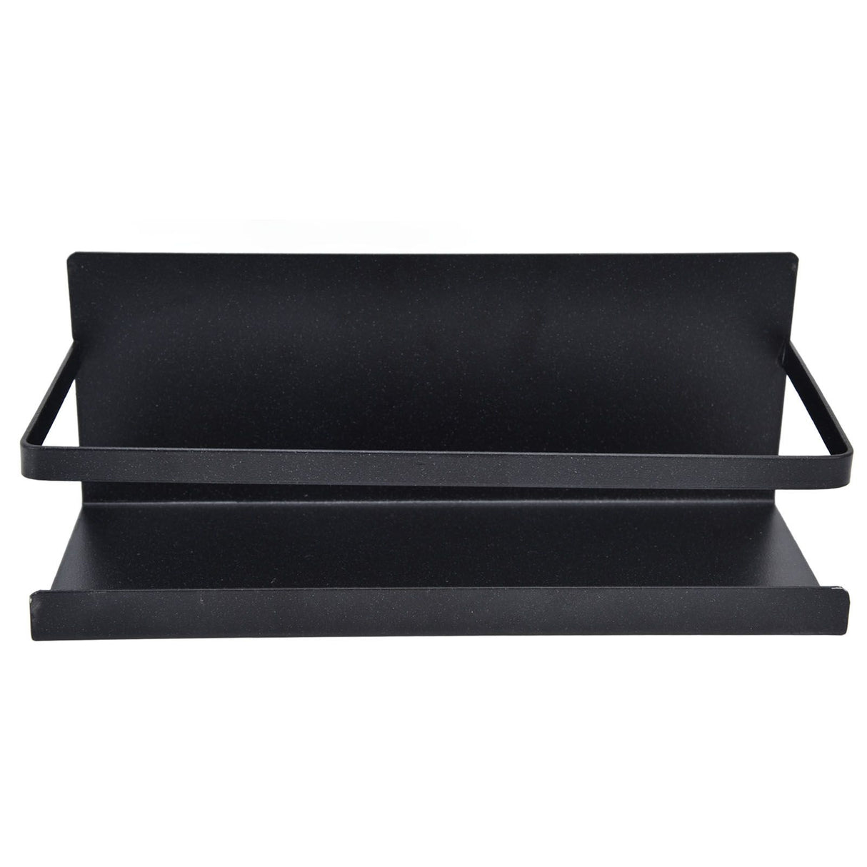 Kitchen Rack Space Saving Spice Shelf Organizer Magnetic Single Tier Iron for StorageBlack