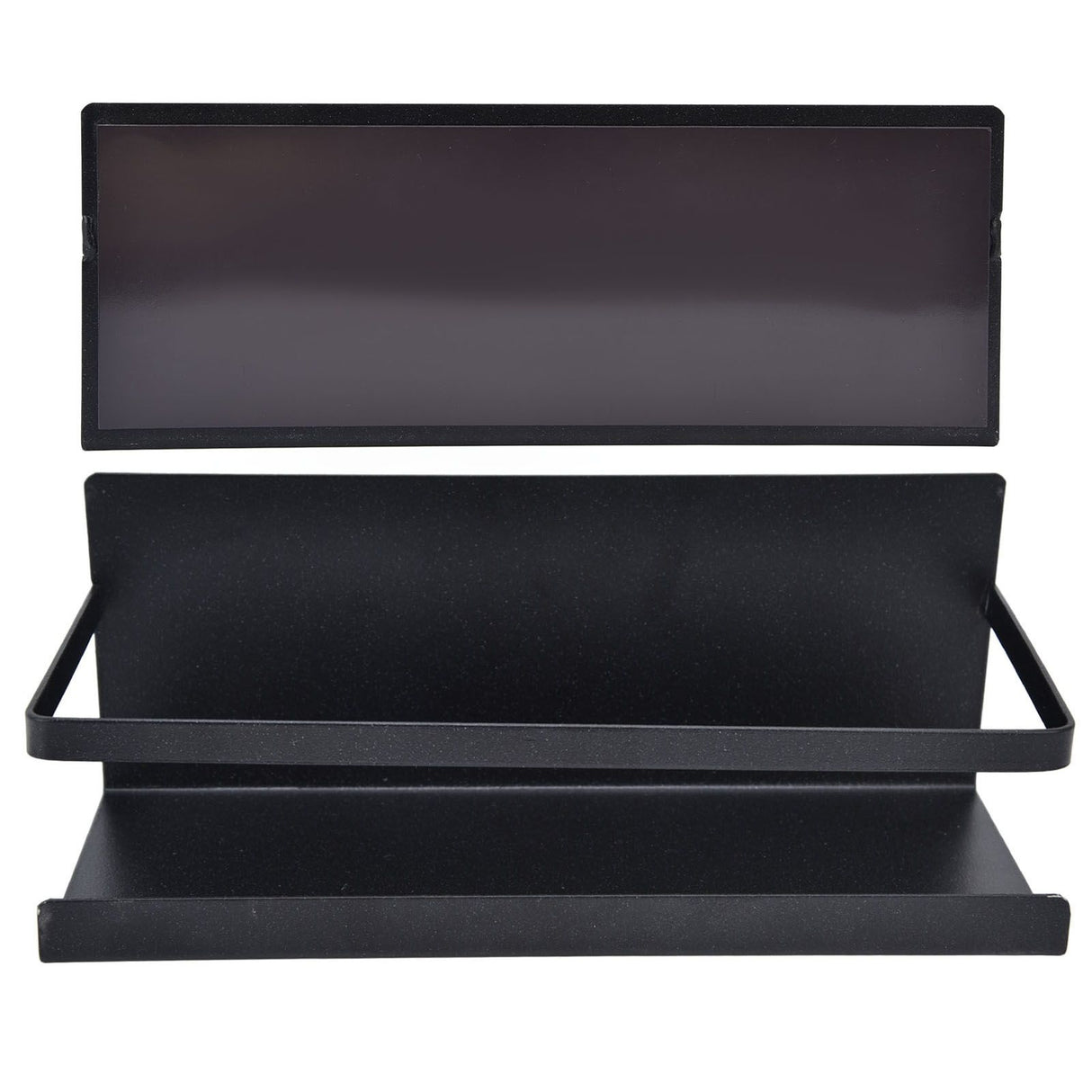 Kitchen Rack Space Saving Spice Shelf Organizer Magnetic Single Tier Iron for StorageBlack