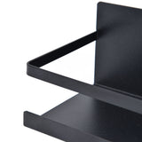 Kitchen Rack Space Saving Spice Shelf Organizer Magnetic Single Tier Iron for StorageBlack