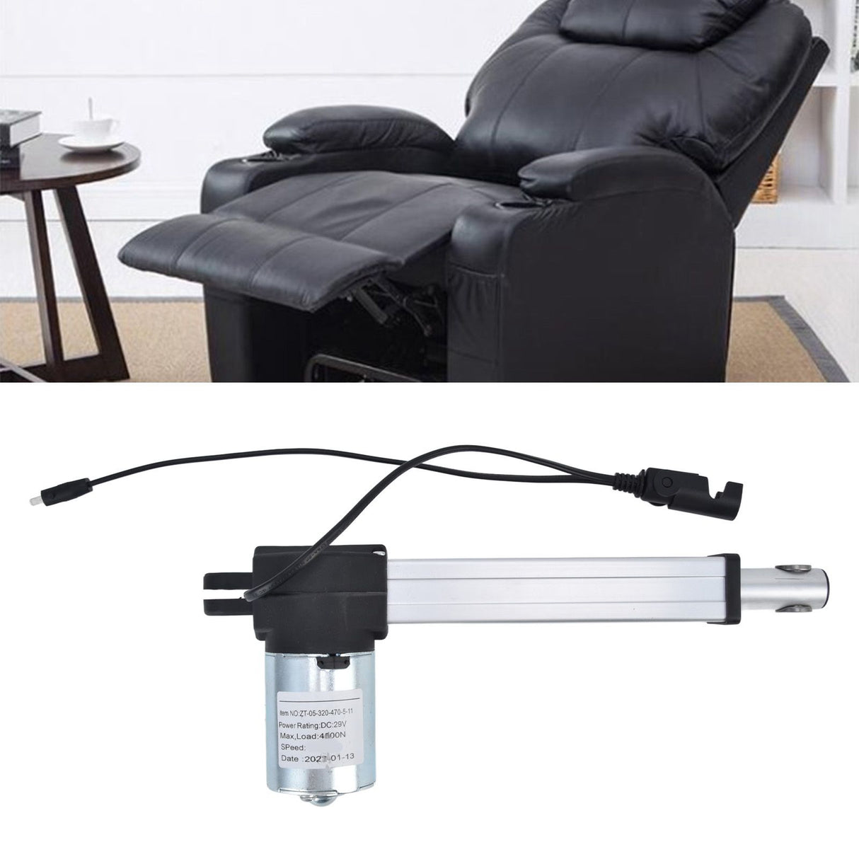 Linear Motion Actuator 150MM Stroke Household Electric Sofa Lifter Actuator DC 29V 4500N