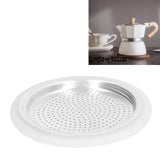 Coffee Pot Filter Sealing Ring and Filter Set Reusable Aluminum Filter Disc for Coffee Makingfor 3 People