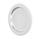 Coffee Pot Filter Sealing Ring and Filter Set Reusable Aluminum Filter Disc for Coffee Makingfor 6 People