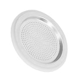 Coffee Pot Filter Sealing Ring and Filter Set Reusable Aluminum Filter Disc for Coffee Makingfor 6 People - Rear View