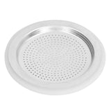 Coffee Pot Filter Sealing Ring and Filter Set Reusable Aluminum Filter Disc for Coffee Makingfor 6 People