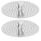 2pcs Coffee Press Replacement Filter Professional Coffee Press Replacement Filter Screen for Coffee House Restaurant2 Servings - Front View