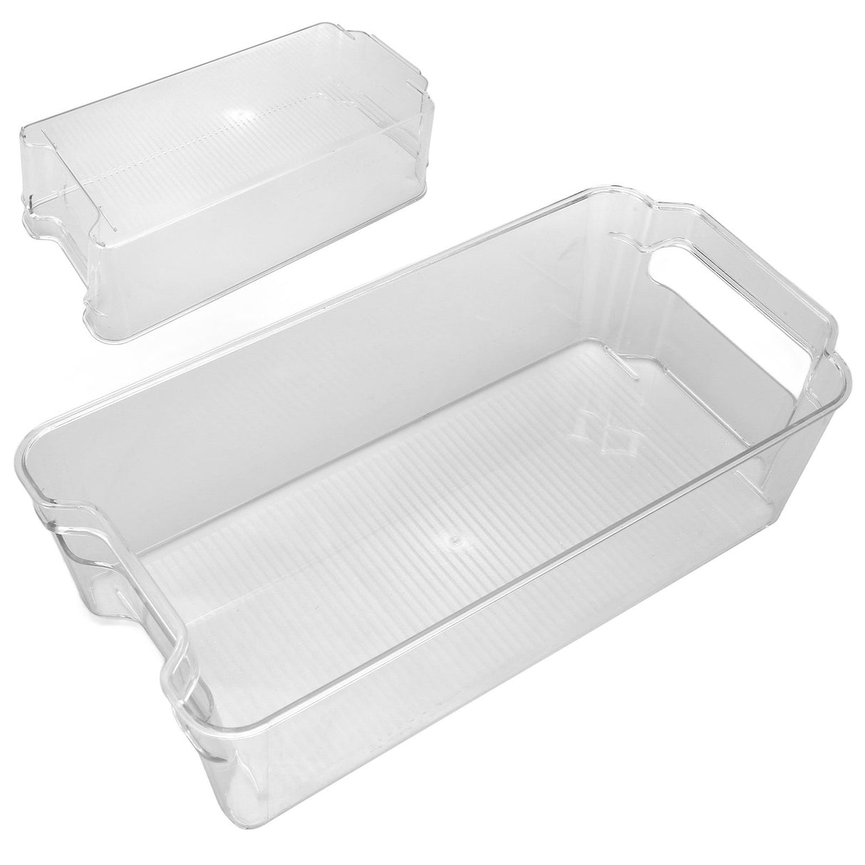 Refrigerator Storage Container PET Large Capacity Visual Design Safe Harmless Food Storage BoxSmall