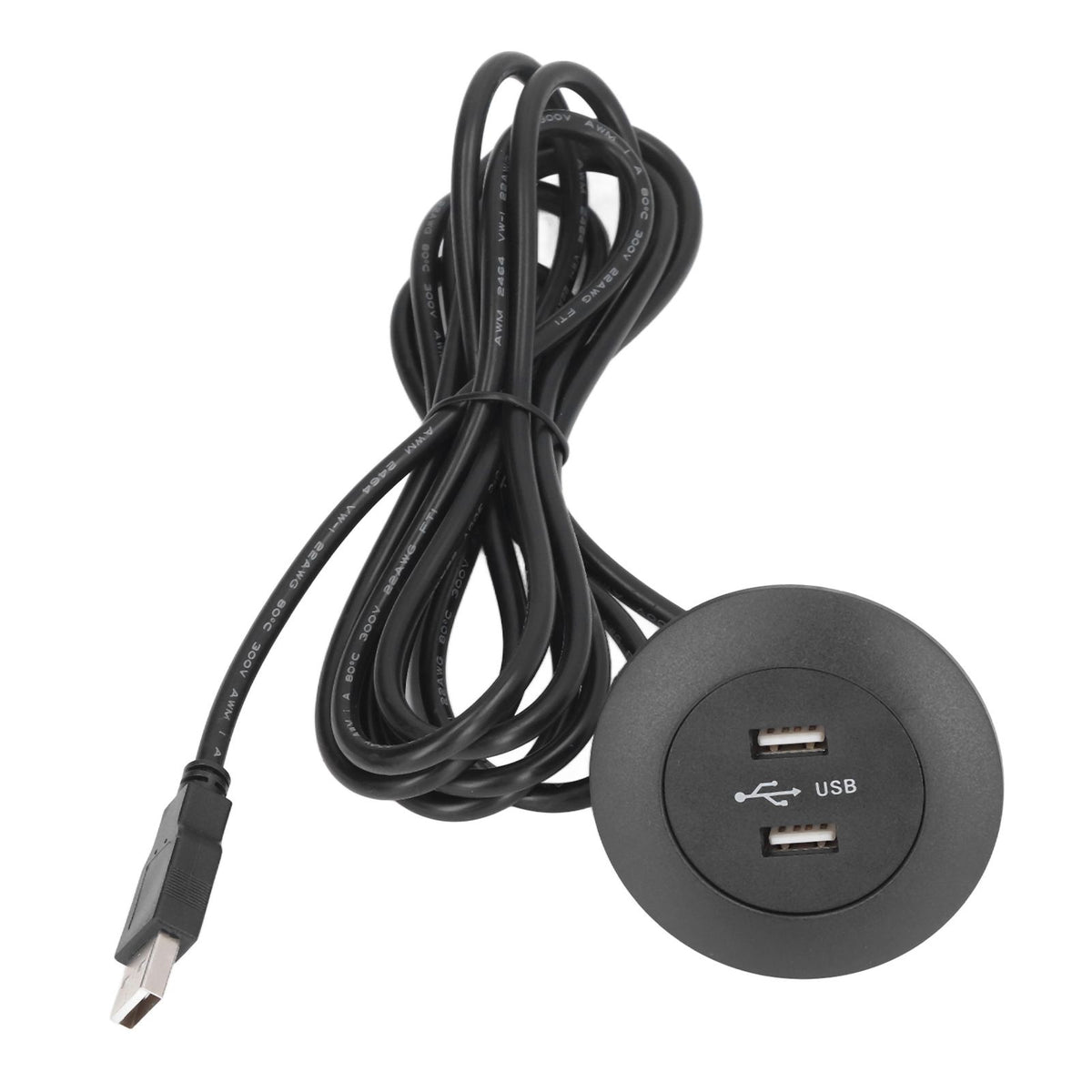Sofa USB Charging Socket Flush Mount Installation Dual USB Charging Ports Socket for Home UseBlack