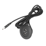 Sofa USB Charging Socket Flush Mount Installation Dual USB Charging Ports Socket for Home UseBlack - Top-Down View