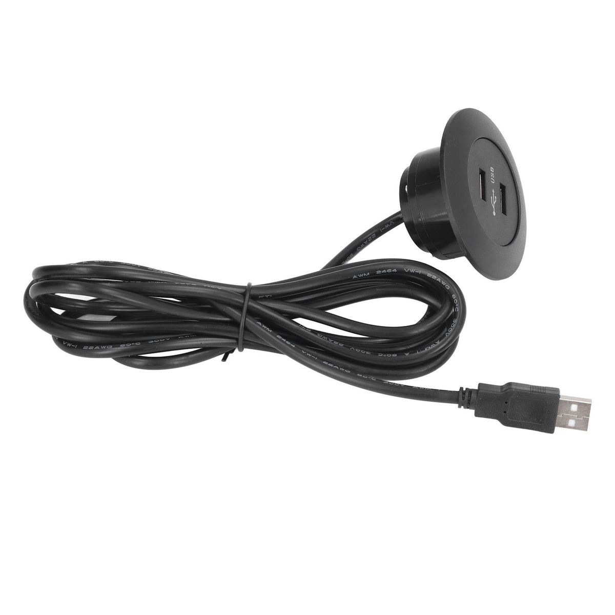 Sofa USB Charging Socket Flush Mount Installation Dual USB Charging Ports Socket for Home UseBlack