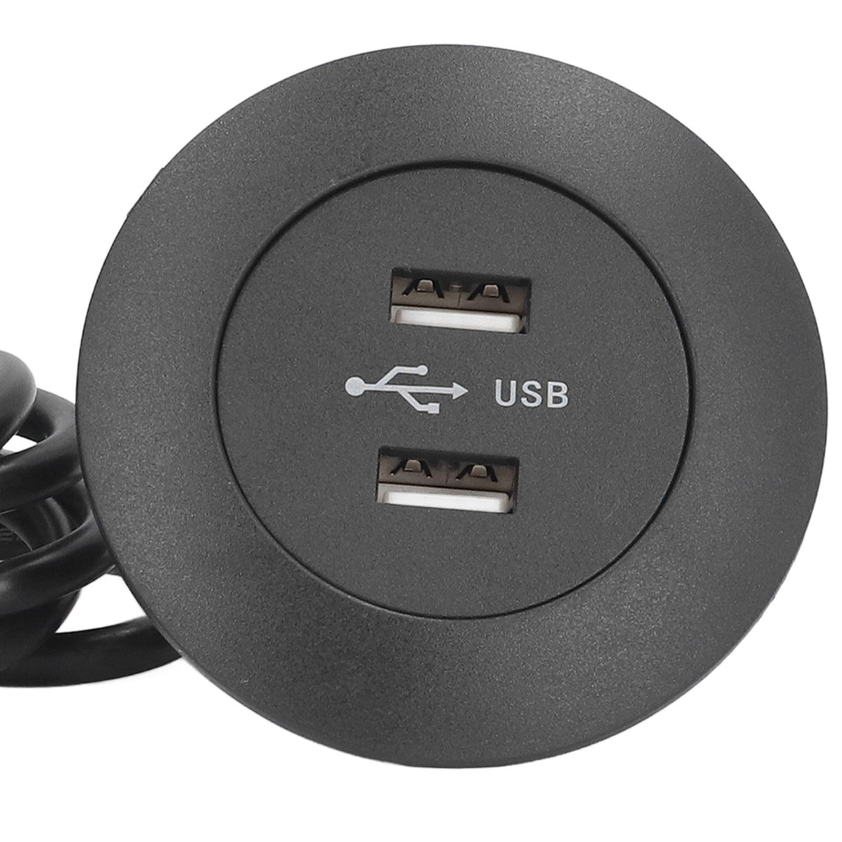 Sofa USB Charging Socket Flush Mount Installation Dual USB Charging Ports Socket for Home UseBlack