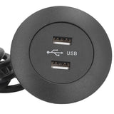 Sofa USB Charging Socket Flush Mount Installation Dual USB Charging Ports Socket for Home UseBlack