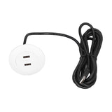 Sofa USB Charging Socket Flush Mount Installation Dual USB Charging Ports Socket for Home UseWhite