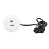 Sofa USB Charging Socket Flush Mount Installation Dual USB Charging Ports Socket for Home UseWhite - Side View