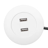 Sofa USB Charging Socket Flush Mount Installation Dual USB Charging Ports Socket for Home UseWhite - Extra Image