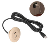 Sofa USB Charging Socket Flush Mount Installation Dual USB Charging Ports Socket for Home UseGold