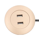 Sofa USB Charging Socket Flush Mount Installation Dual USB Charging Ports Socket for Home UseGold - Extra Image