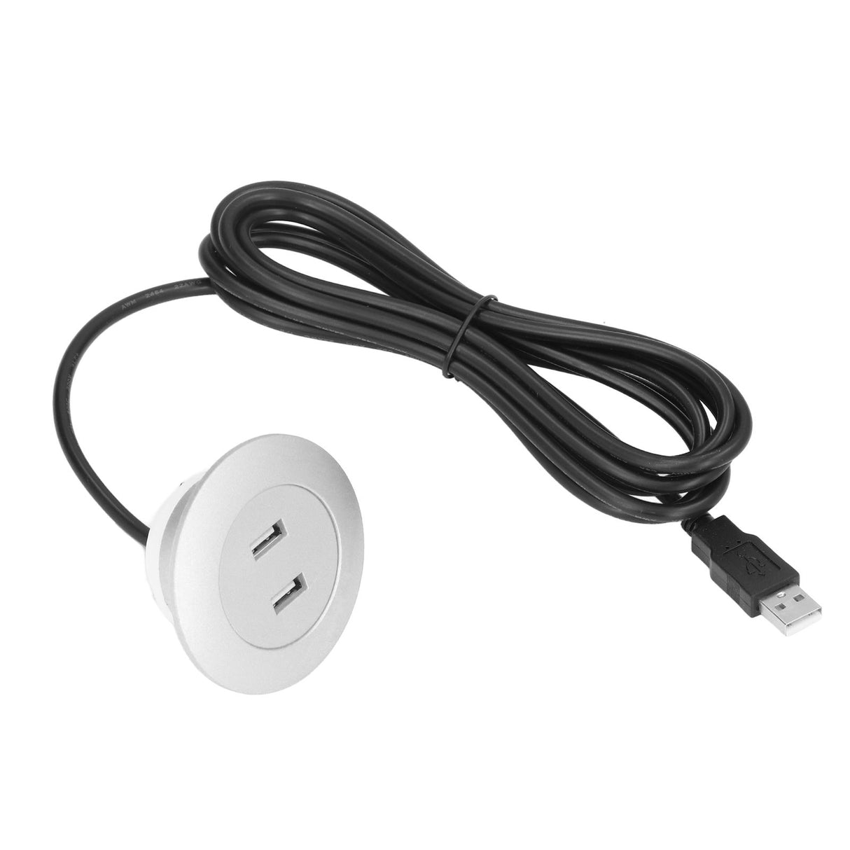 Sofa USB Charging Socket Flush Mount Installation Dual USB Charging Ports Socket for Home UseSilver