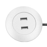 Sofa USB Charging Socket Flush Mount Installation Dual USB Charging Ports Socket for Home UseSilver