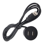 2 USB Charging Socket with 1.5m Cable Embedded Installation 5V 1A Multipurpose for Mobile Phone Cameras TabletUSB Output