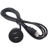 2 USB Charging Socket with 1.5m Cable Embedded Installation 5V 1A Multipurpose for Mobile Phone Cameras TabletUSB Output - Top-Down View