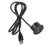 2 USB Charging Socket with 1.5m Cable Embedded Installation 5V 1A Multipurpose for Mobile Phone Cameras TabletUSB Output - Low Angle