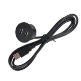 2 USB Charging Socket with 1.5m Cable Embedded Installation 5V 1A Multipurpose for Mobile Phone Cameras TabletUSB Output