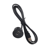 2 USB Charging Socket with 1.5m Cable Embedded Installation 5V 1A Multipurpose for Mobile Phone Cameras TabletUSB Output