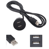 2 USB Charging Socket with 1.5m Cable Embedded Installation 5V 1A Multipurpose for Mobile Phone Cameras TabletUSB Output