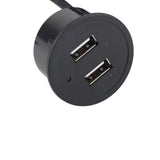 2 USB Charging Socket with 1.5m Cable Embedded Installation 5V 1A Multipurpose for Mobile Phone Cameras TabletUSB Output - Extra Image