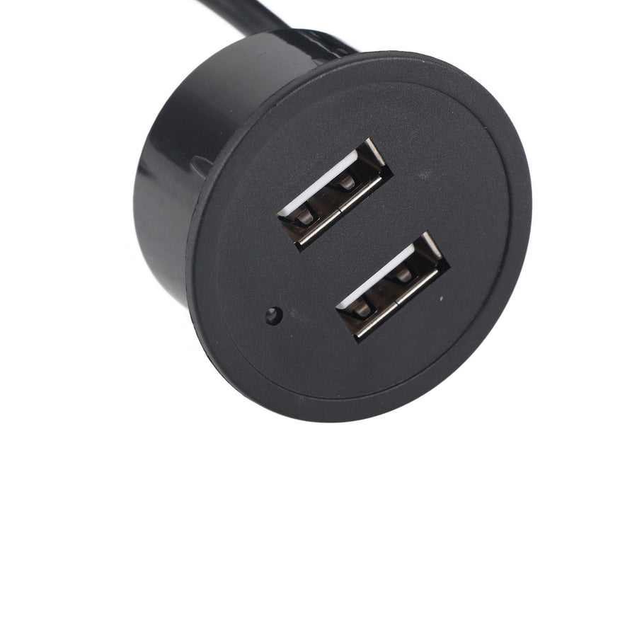 2 USB Charging Socket with 1.5m Cable Embedded Installation 5V 1A Multipurpose for Mobile Phone Cameras TabletUSB Output