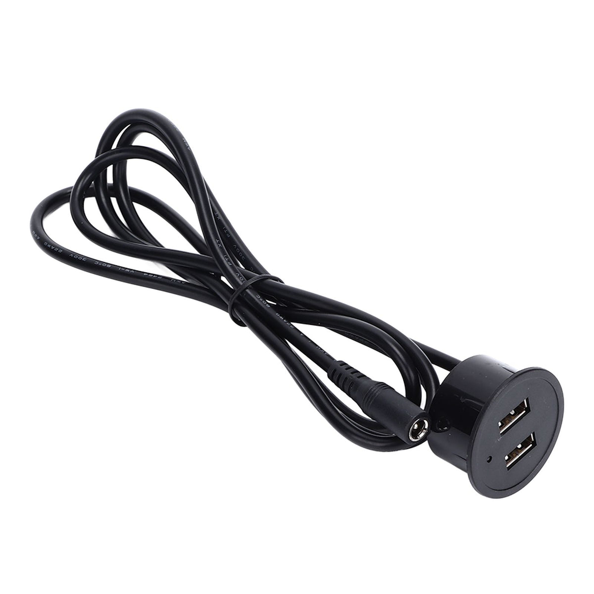 2 USB Charging Socket with 1.5m Cable Embedded Installation 5V 1A Multipurpose for Mobile Phone Cameras TabletDC5521 Output