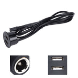 2 USB Charging Socket with 1.5m Cable Embedded Installation 5V 1A Multipurpose for Mobile Phone Cameras TabletDC5521 Output - Extra Image