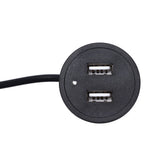 2 USB Charging Socket with 1.5m Cable Embedded Installation 5V 1A Multipurpose for Mobile Phone Cameras TabletDC5521 Output - Extra Image