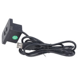 Double USB Charge Station 5V Sofa Recessed USB Power Hub Wiring Board Power Outlet Socket for Household - Rear View