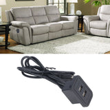 Double USB Charge Station 5V Sofa Recessed USB Power Hub Wiring Board Power Outlet Socket for Household - Extra Image