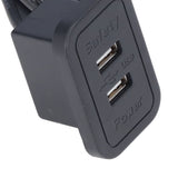 Double USB Charge Station 5V Sofa Recessed USB Power Hub Wiring Board Power Outlet Socket for Household - Extra Image