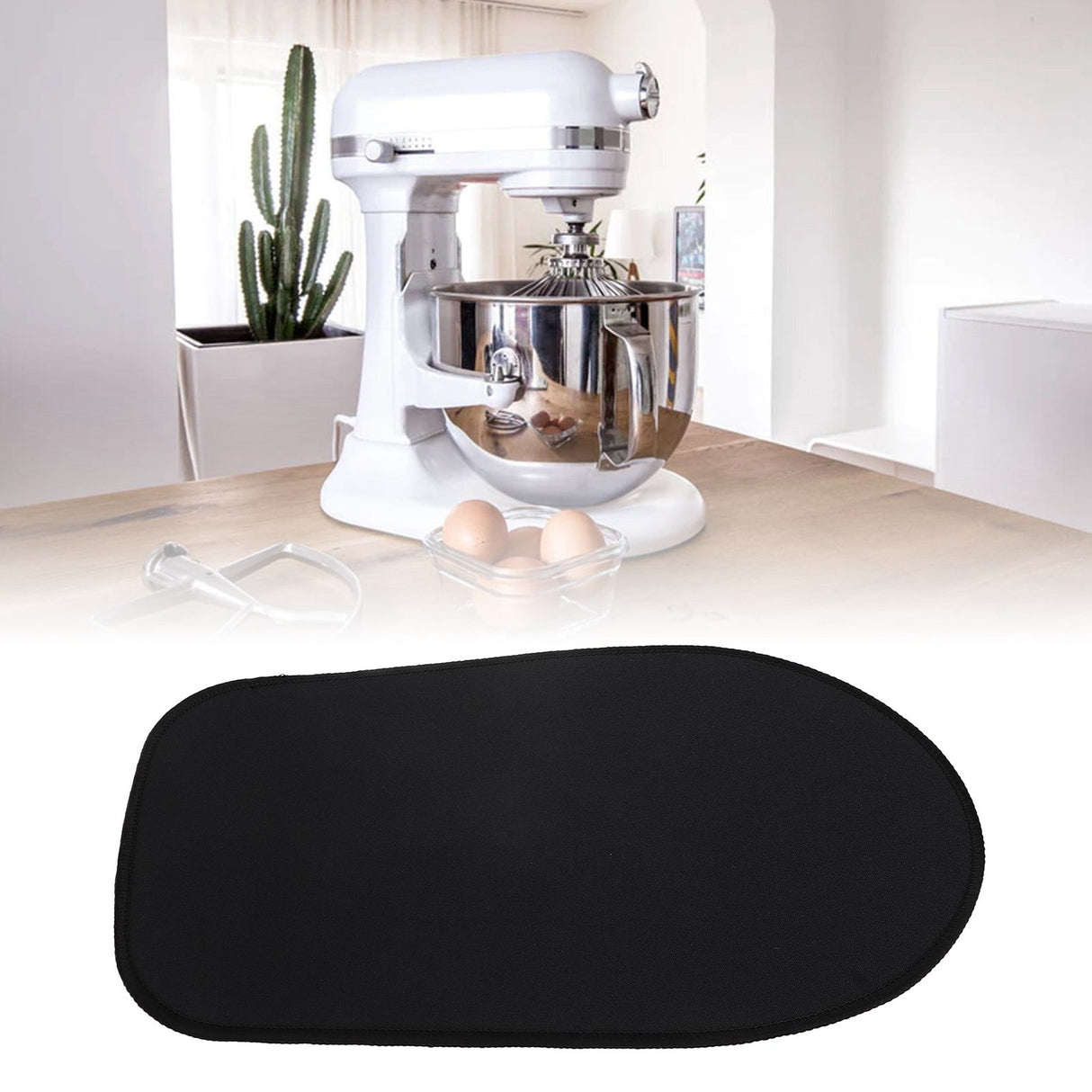 Mixer Slider Mat Easy to Move Flexible Exquisite Black Edges Kitchen Appliance Mats for Household Cafe Restaurant4.5-5L