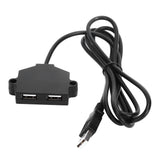 Dual USB Charging Socket with 1.5m Cable 5V 1A Multipurpose for Phone Tablet Camera - Top-Down View