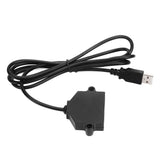 Dual USB Charging Socket with 1.5m Cable 5V 1A Multipurpose for Phone Tablet Camera - 45-Degree Angle