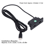 Recessed USB Power Strip Outlet 5V 2.5meter Dual USB Ports Charging Sofa Socket ABS Embedded USB Charging Socket for Phone
