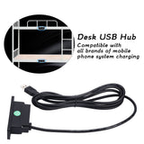 Recessed USB Power Strip Outlet 5V 2.5meter Dual USB Ports Charging Sofa Socket ABS Embedded USB Charging Socket for Phone