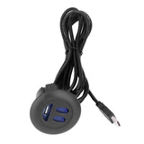 5V USB Charging Socket Outlet with 2.5m/8.2ft Power Cord Embedded Installation for Home Bedside Sofa Recliner - Rear View