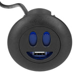 5V USB Charging Socket Outlet with 2.5m/8.2ft Power Cord Embedded Installation for Home Bedside Sofa Recliner - Close-Up Angle