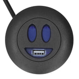 5V USB Charging Socket Outlet with 2.5m/8.2ft Power Cord Embedded Installation for Home Bedside Sofa Recliner - Low Angle
