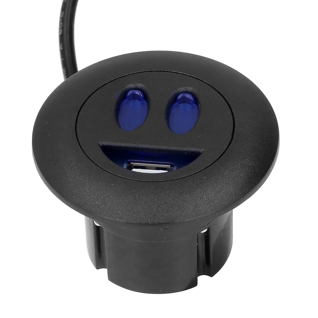 5V USB Charging Socket Outlet with 2.5m/8.2ft Power Cord Embedded Installation for Home Bedside Sofa Recliner