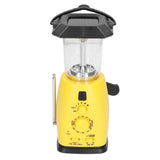 LED Camping Lantern Solar Hand Crank Battery Charging Adjustable Brightness 8 LEDs Support FM AM Function LED Lantern
